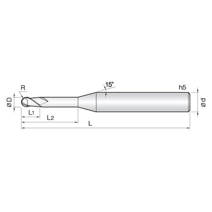 Roland milling Diamond coated bur for DWX50, DWX 51, 52 ( 0.6mm )